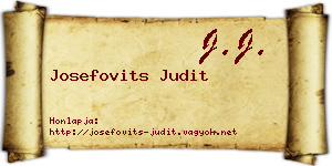 Josefovits Judit névjegykártya